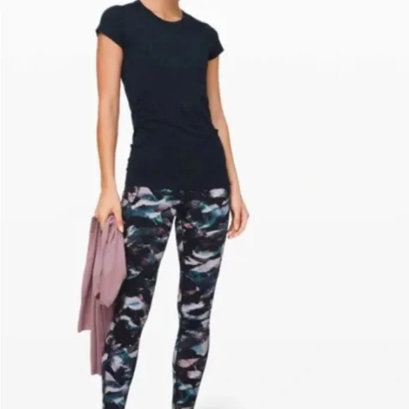 Lululemon Fast Free Tight 19’ Nulux Glacier Camo Starlight Multi sz 6 - Picture 6 of 11